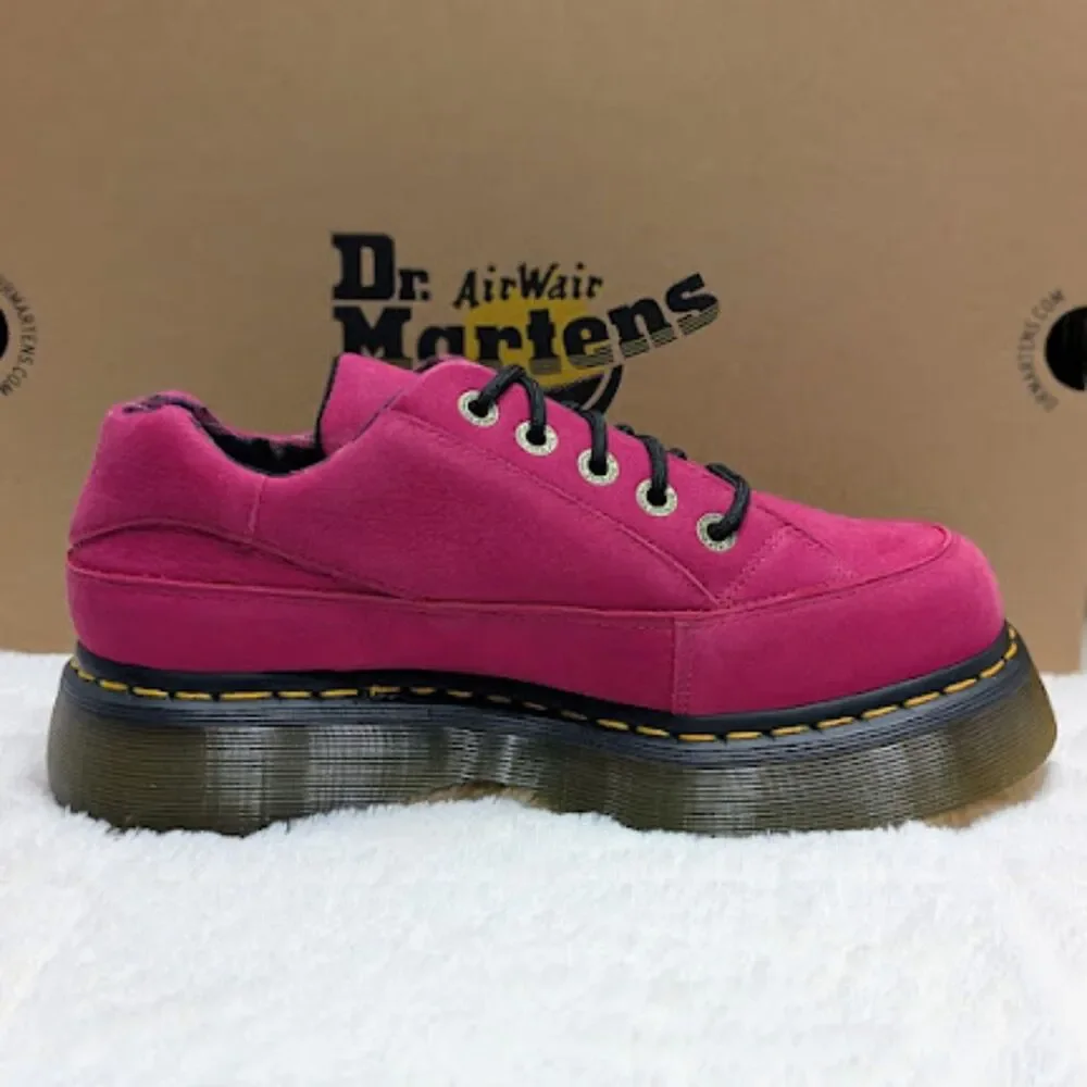 Dr. Martens Buzz 5i Fuchsia Pink Milled Nubuck WP Leather Lace-Up Shoes UK 7 NIB - Picture 9 of 14